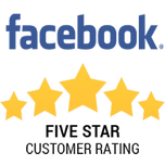 Facebook icon 5 star review