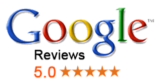 Reviews graphic of Google 5 stars